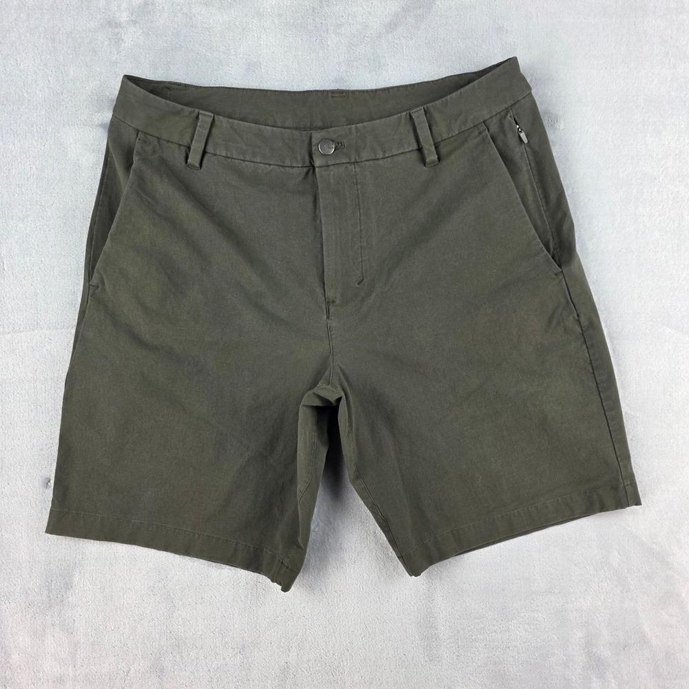 Lululemon Commission Short 9 Classic Dark Olive Green Mens Size 34 LM7AOVL